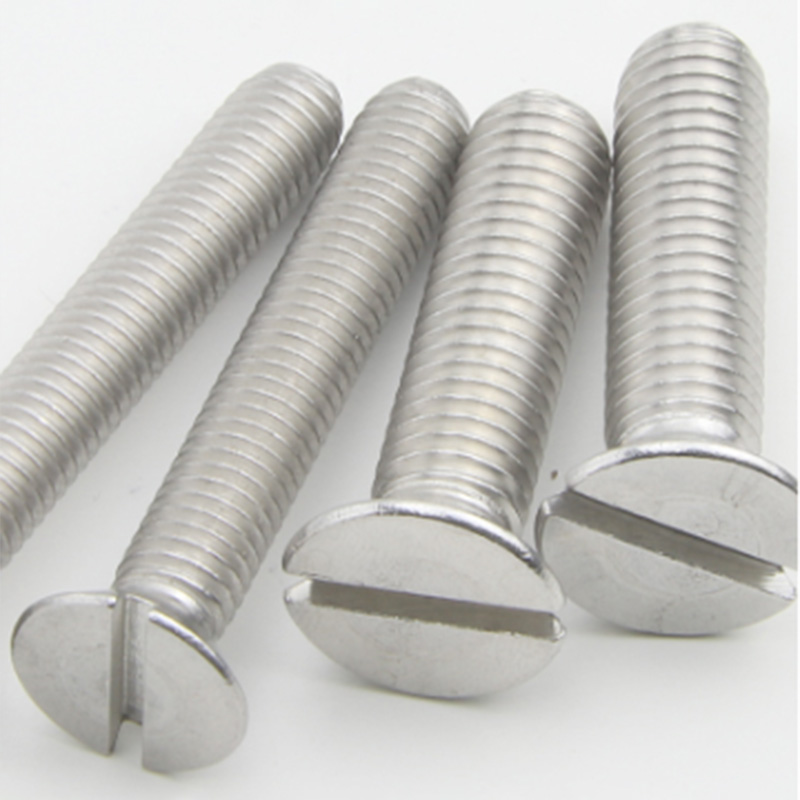 80 ° Slotted Countersunk baş vintləri