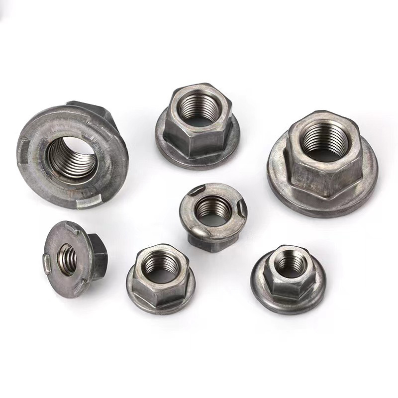Flange ilə yüksək gücü qaynaq altıbucaqlı qoz-fındıq