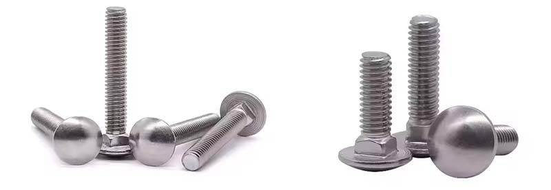 Plain finish round head bolts Plain finish round head bolts