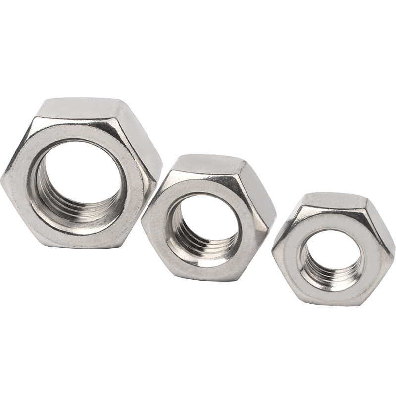 single chamfered hexagonal nut
