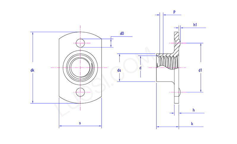 Process Optimized T Style Weld Nuts