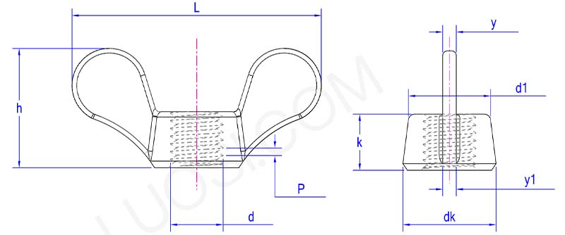 High Precision US Round Wing Nuts parameter