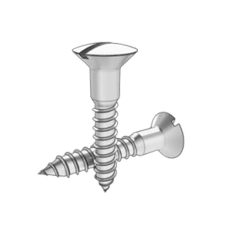 Slotted Uped Countersunk Baş Ağacı Vida